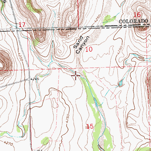 Topographic Map of Sand Canyon, OK