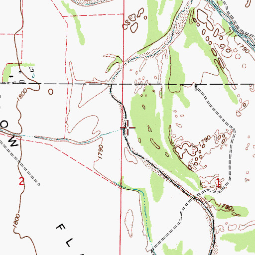 Topographic Map of Sand Creek, OK