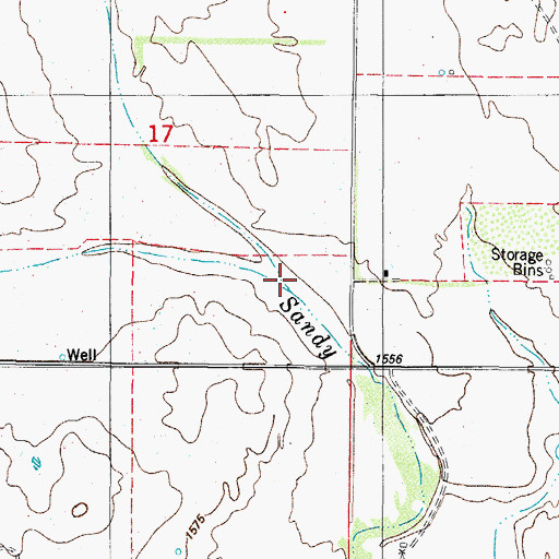 Topographic Map of West Fork Sandy Creek, OK