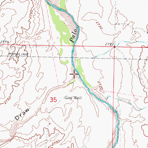 Topographic Map of Sand Draw, OK