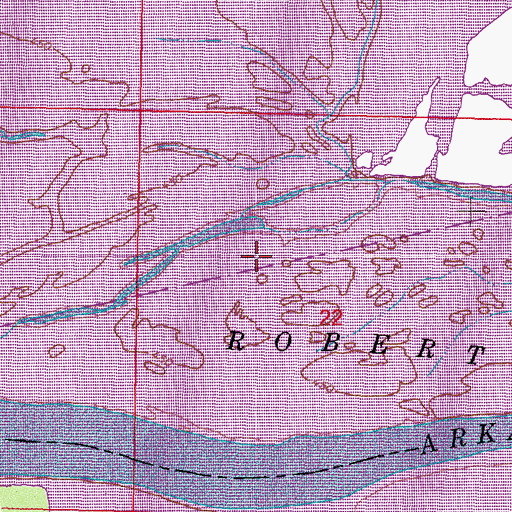 Topographic Map of Sandtown Bottom, OK