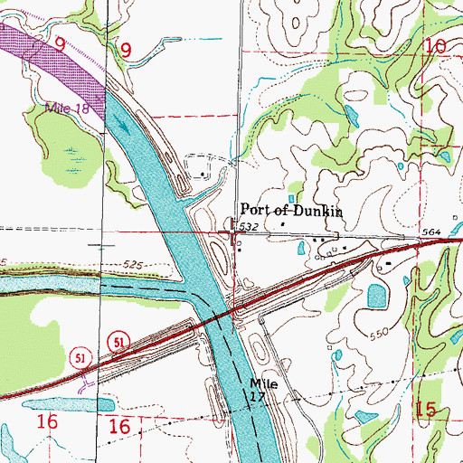 Topographic Map of Sandtown Church, OK