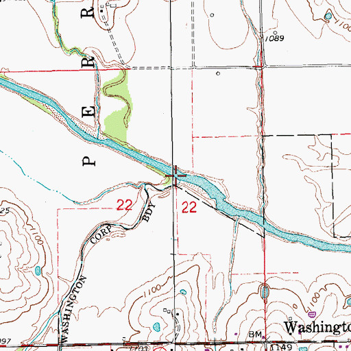 Topographic Map of Sandy Creek, OK