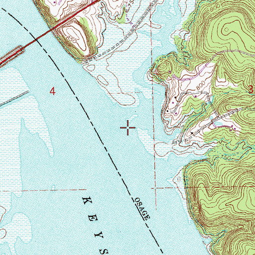 Topographic Map of Scanlon Creek, OK