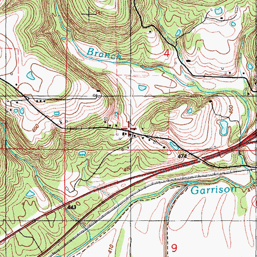 Topographic Map of Scott Church, OK