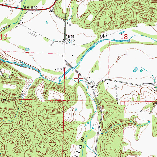 Topographic Map of Scraper Hollow, OK