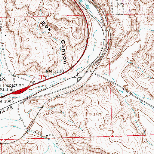 Topographic Map of Sawmill Canyon, AZ
