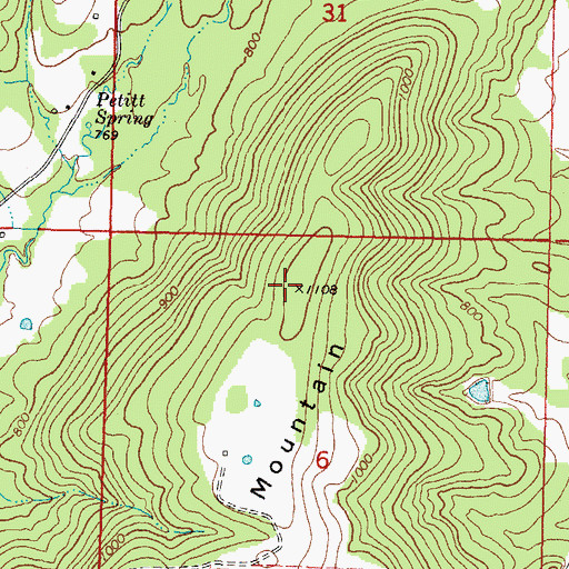 Topographic Map of Sellers Mountain, OK