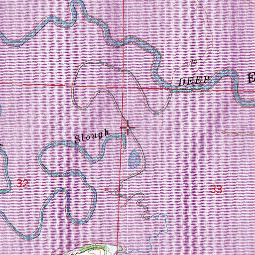 Topographic Map of Sevenmile Slough, OK