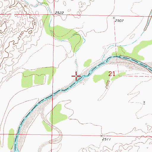 Topographic Map of Sharp Creek, OK