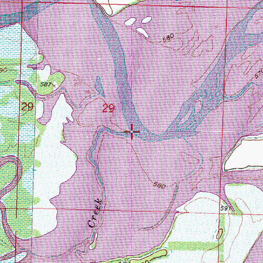 Topographic Map of Sharper Creek, OK