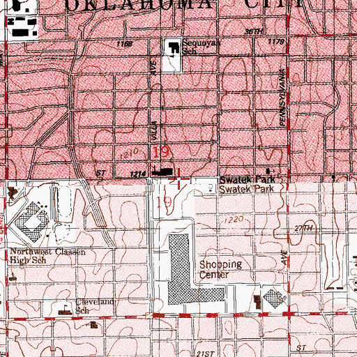 Topographic Map of Shepherd Lake, OK