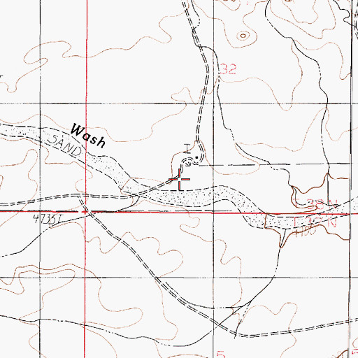Topographic Map of Bean Hole Ranch, AZ