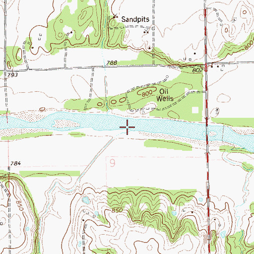 Topographic Map of Short Creek, OK
