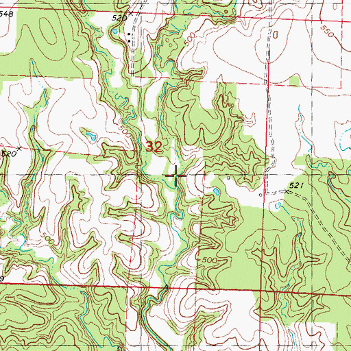 Topographic Map of Siby Spring, OK