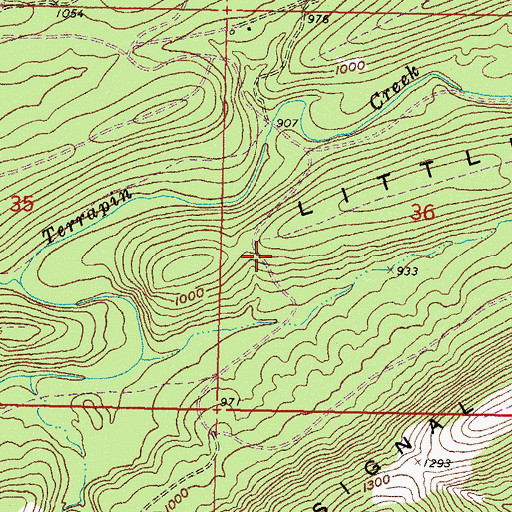 Topographic Map of Signal Mountain Trail, OK