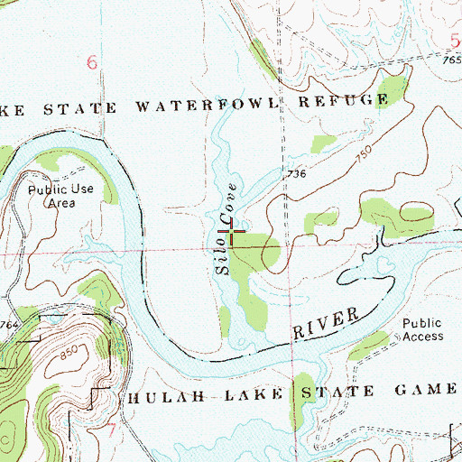 Topographic Map of Silo Cove, OK