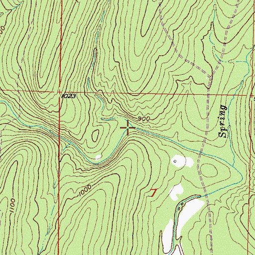 Topographic Map of Silver Creek, OK