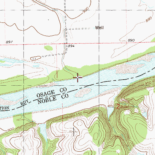 Topographic Map of Simpkins Creek, OK