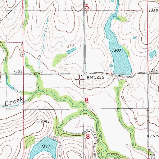 Topographic Map of Slayton School, OK