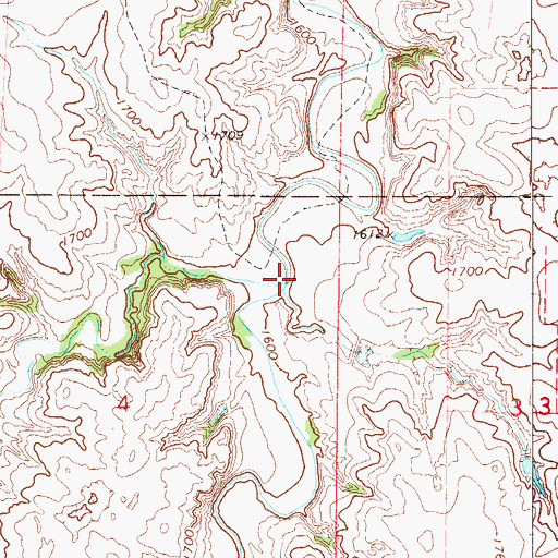 Topographic Map of Slicker Creek, OK