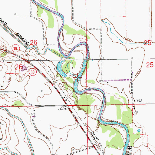 Topographic Map of Slough Creek, OK