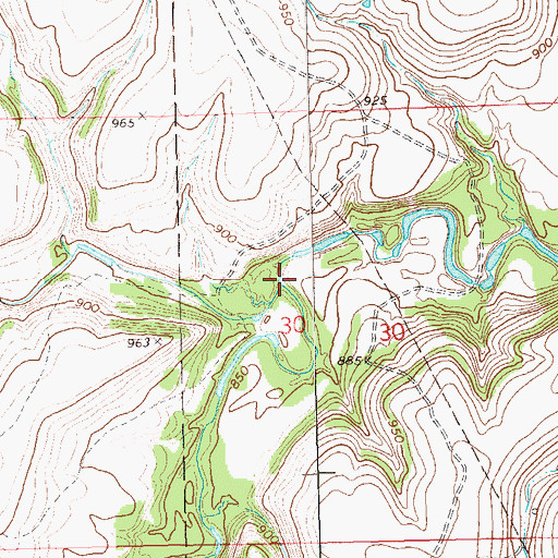 Topographic Map of Smith Creek, OK