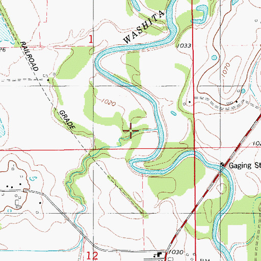 Topographic Map of Soldier Creek, OK