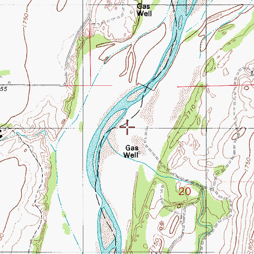 Topographic Map of Sorter Creek, OK