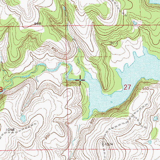 Topographic Map of South Bird Creek, OK