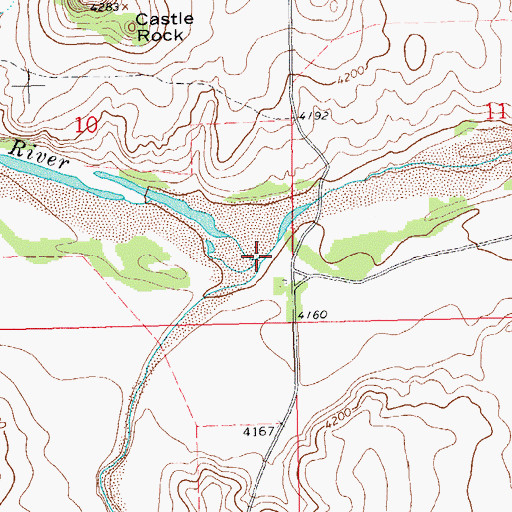 Topographic Map of South Carrizo Creek, OK