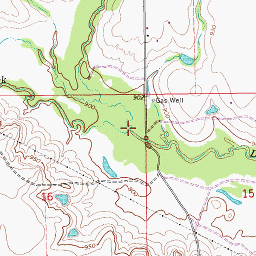 Topographic Map of South Fork Deer Creek, OK