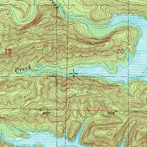 Topographic Map of South Holly Creek, OK
