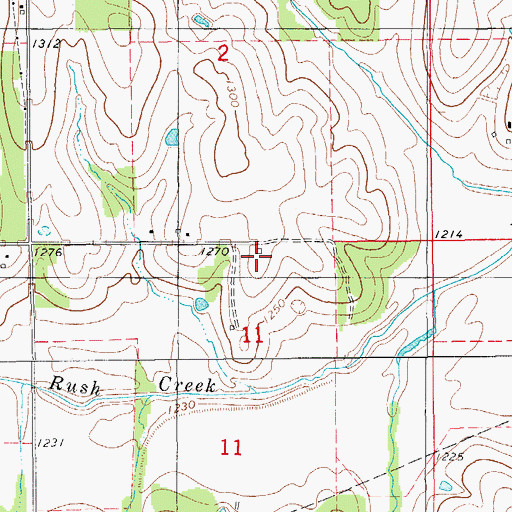 Topographic Map of Sperling School, OK