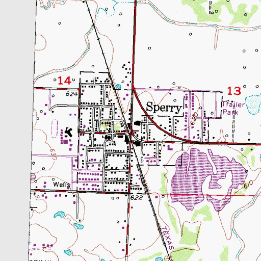 Topographic Map of Sperry, OK