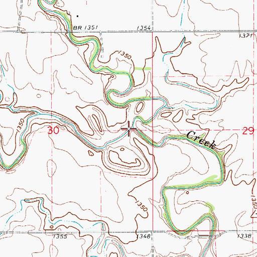 Topographic Map of Spring Creek, OK
