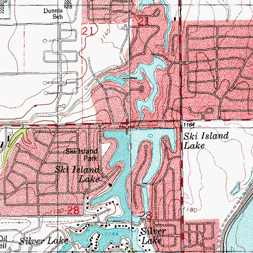 Topographic Map of Spring Creek, OK