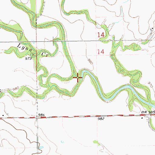 Topographic Map of Spring Creek, OK