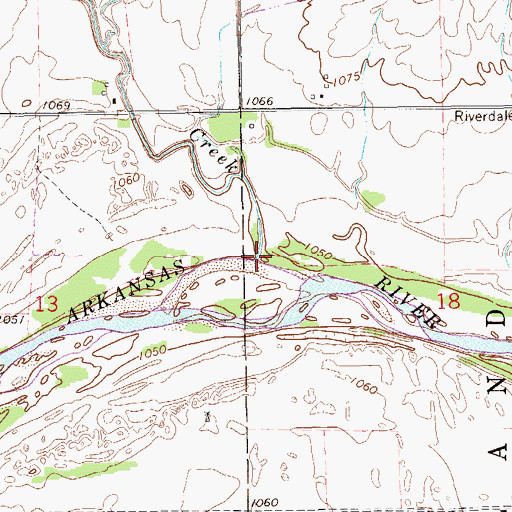 Topographic Map of Spring Creek, OK