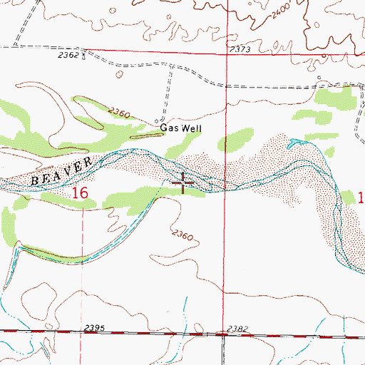 Topographic Map of Spring Creek, OK