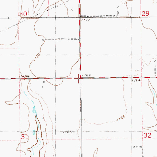 Topographic Map of Spring Valley School, OK
