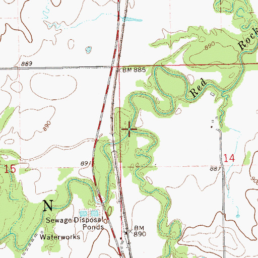 Topographic Map of Legend Creek, OK