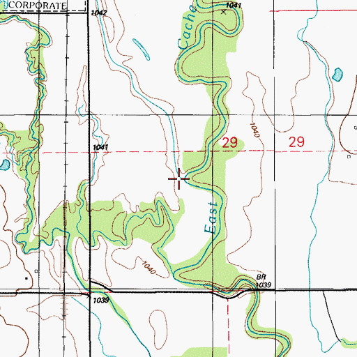 Topographic Map of Numu Creek, OK