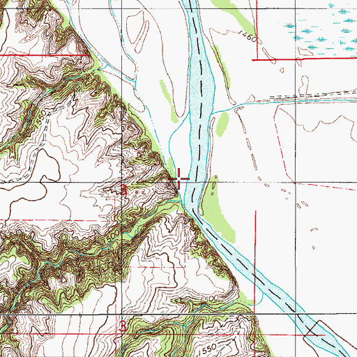 Topographic Map of Squaw Creek, OK