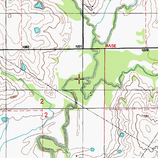 Topographic Map of Stage Stand Creek, OK