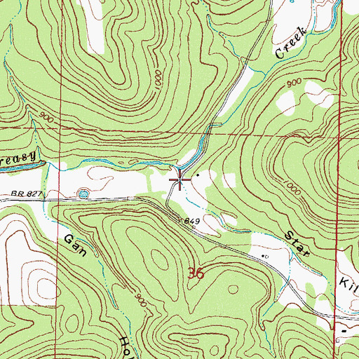 Topographic Map of Star Killer Hollow, OK