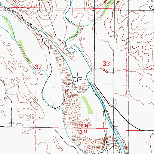Topographic Map of Starvation Creek, OK