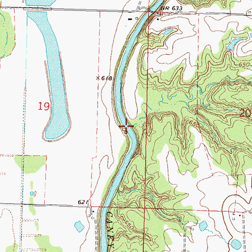 Topographic Map of Stick Creek, OK