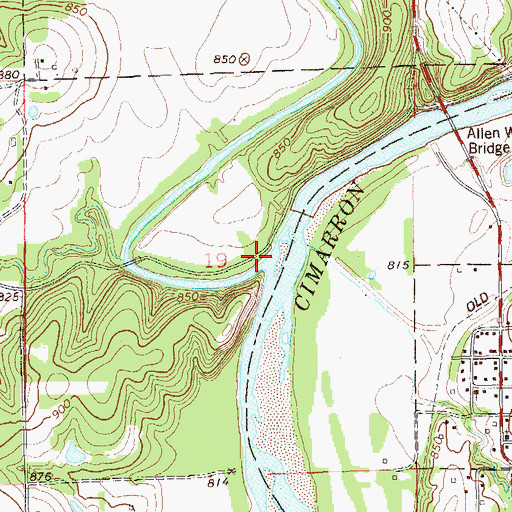 Topographic Map of Stillwater Creek, OK