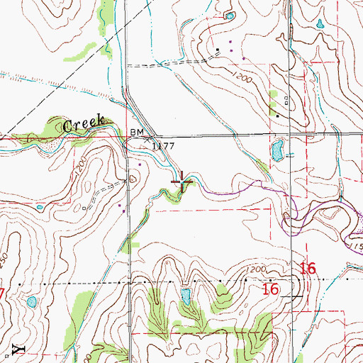 Topographic Map of Stinson Creek, OK